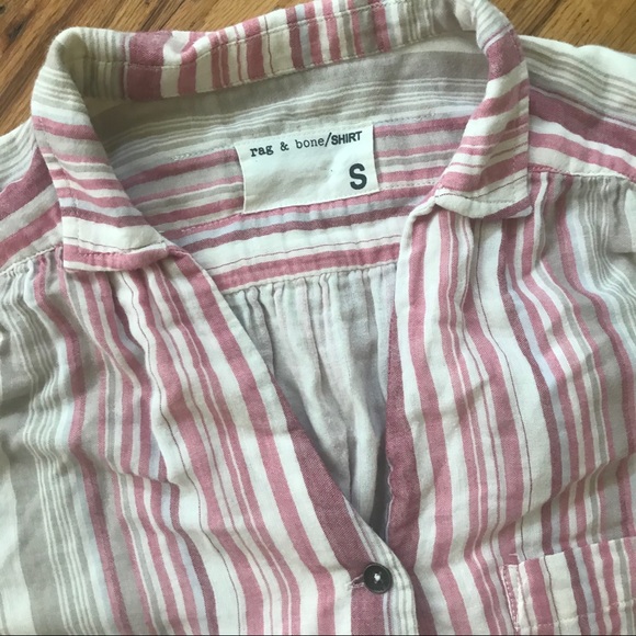 SOLD Rag & Bone Pinstripe Button Up - Picture 2 of 4